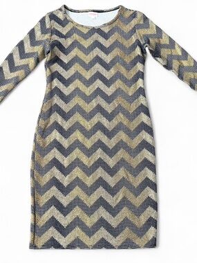 LuLaRoe Elegant Debbie Metallic Long Sleeve Dress - M